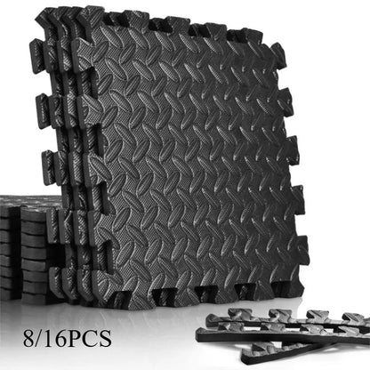 Puzzle Exercise Mat ½ In, EVA Interlocking Foam Floor Tiles for Home Gym, Mat for Home Workout Equipment, Floor Padding for Kids