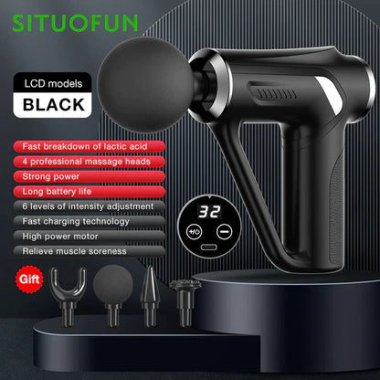 SITUOFUN Professional Deep Tissue Massage Gun with 32 Adjustable Levels for Neck, Body, and Back Muscle Relief