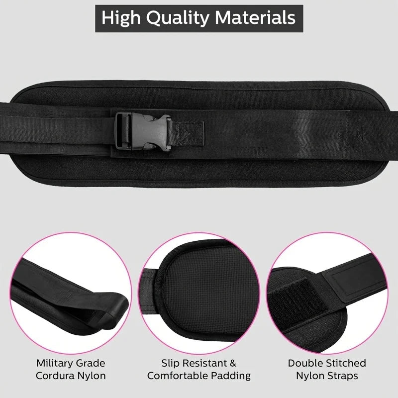 Hold Weights up to 600Lbs Hip Thrust Belt - Heavy Duty, Comfortable, Adjustable Hip Belt for Glute Trainer with Anti-Slip Pads Upgrade Hip Thrust Belt Ideal for Home Workouts with Dumbbells, Kettlebells, Plates Extra Padding for Gym and Home