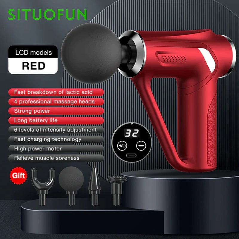 SITUOFUN Professional Deep Tissue Massage Gun with 32 Adjustable Levels for Neck, Body, and Back Muscle Relief