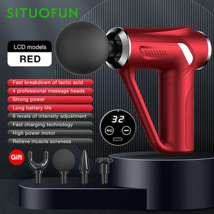 SITUOFUN Professional Deep Tissue Massage Gun with 32 Adjustable Levels for Neck, Body, and Back Muscle Relief